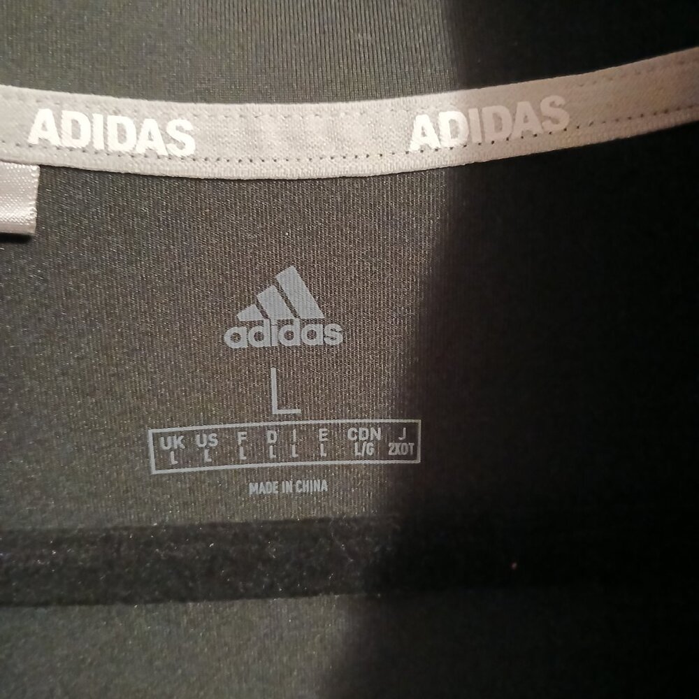 ADIDAS Vest Men Large Gray/Black Full Zip Golf Pockets Casual Outerwear EUC - Picture 5 of 9